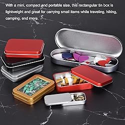 uxcell Metal Tin Box, 7.09" x 4.33" x