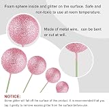 ASTARON 20 Pcs Mini Balloons Cake Topper Pink Glitter Balls 2–4 cm view 3