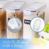nuovva Cereal Storage Containers 4Pcs Set 4L BPA Free Plastic Kitchen view 6