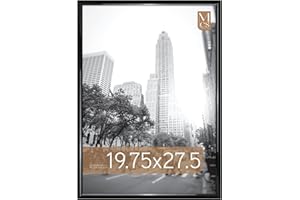 MCS Trendsetter 19.75x27.5 Poster Frame Black High-Gloss, Vertical & Horizontal Wall Hanging Large Picture Frame for Photos, 