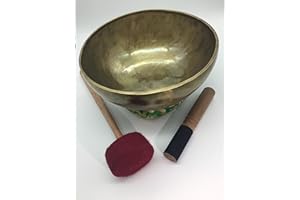SHAMBALA ARTS & HANDCRAFTS handmade Himalayan singing bowl, hand beaten by Nepali artisans to make magical tones by Shambhala Arts & Handcrafts (Diameter 10 Inches)