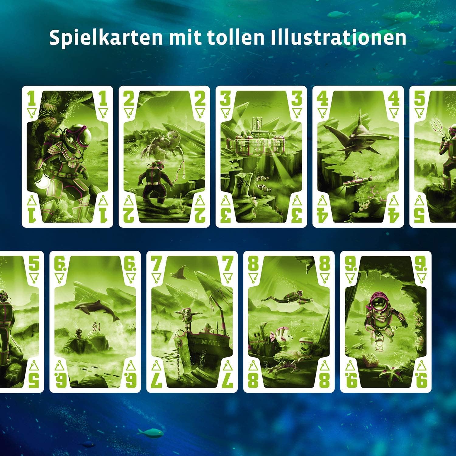 Kosmos 680596 Die Crew - Mission Tiefsee, kooperatives Kartenspiel, für 3 bis 5 Spieler, mit Variante für Zwei Personen, Nachfolger zum Kennerspiel des Jahres 2020 Die Crew 4