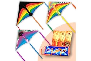 ORGCLDKT-Rainbow Cruiser Delta Kite,Kites for Kids Ages 8-12,5-8,Boys Girls.1Pc or 3Pcs Pack.Easy to Fly,Kites for Adults,Kites for Beach,Kites for Kids,Beginners Kite