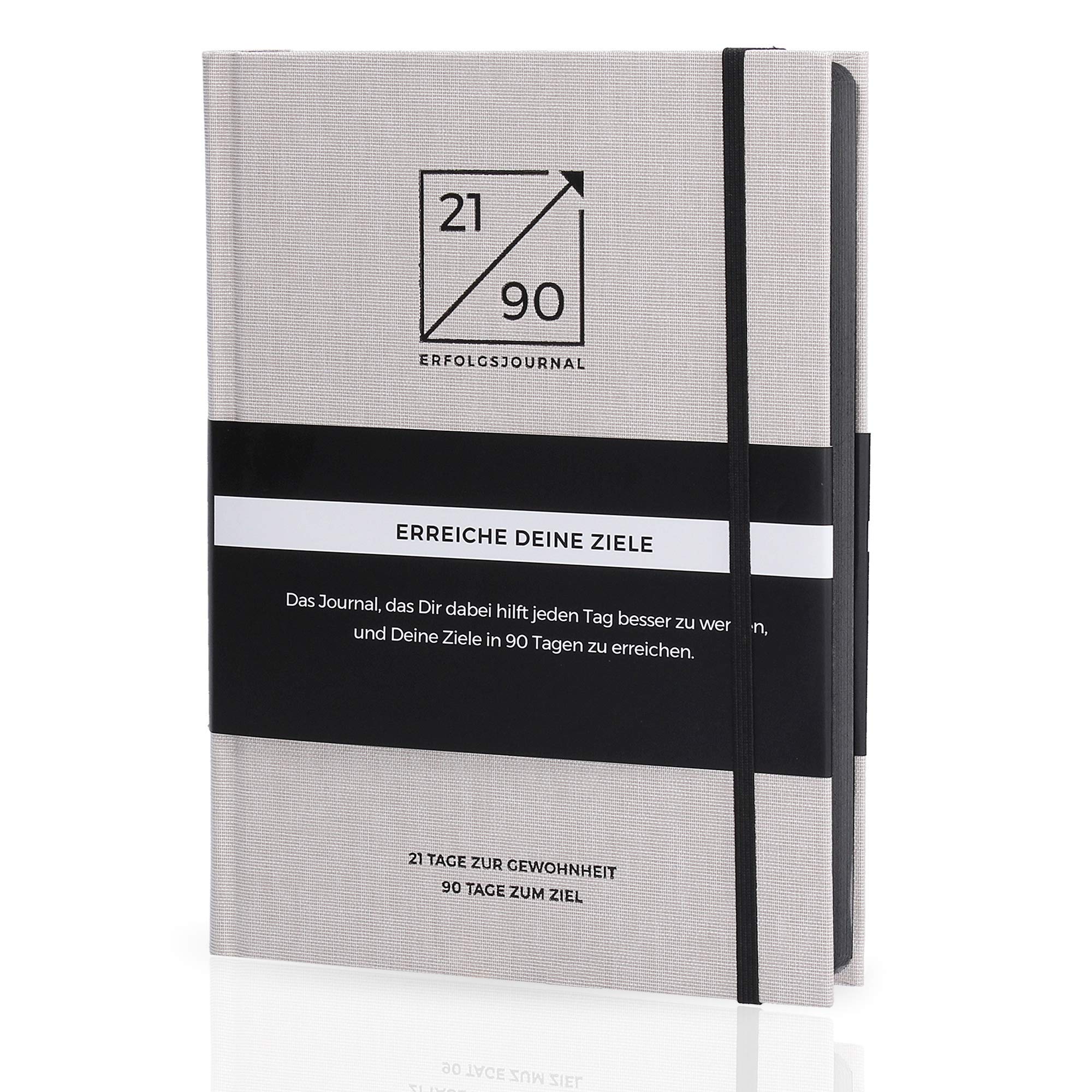 21/90 Success Journal - Achieve Goals in 90 Days with the Success Diary as a Calendar, Your Daily Coaching + Journaling for More Clarity + Motivation, A5 I Linen