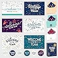 24 Pack Welcome Cards for Employees with Envelopes & Stickers - 6 Designs Blank Inside Welcome to the Team Cards for Employees, 6x4in Welcome Note Cards, New Employee Welcome Card, Welcome Cards