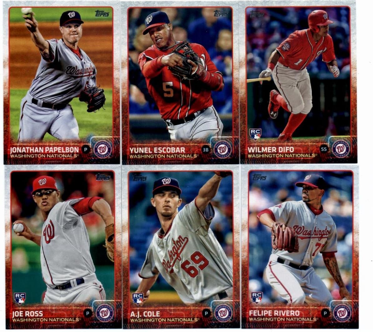 2015 Topps Baseball Cards Washington Nationals Complete