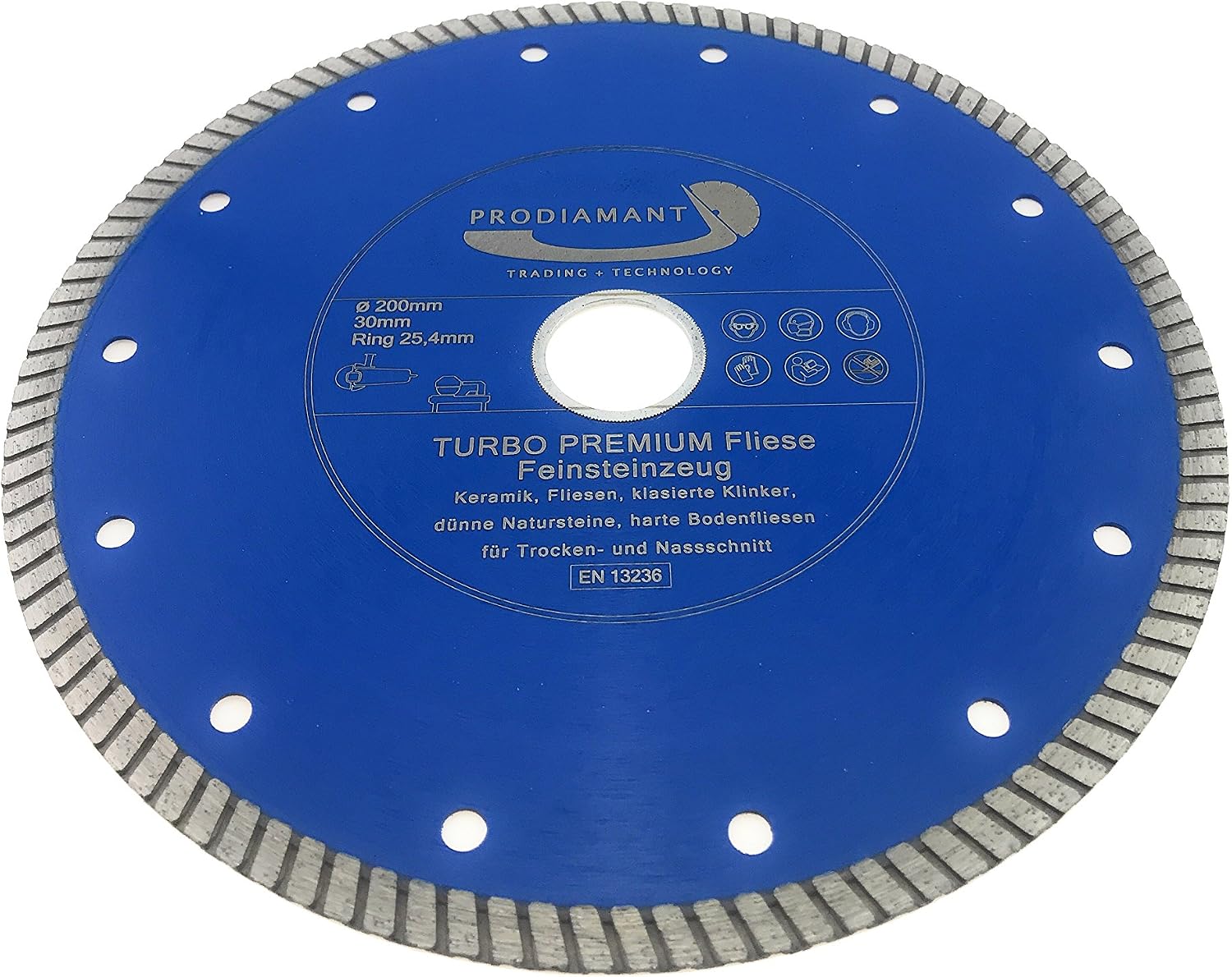 PRODIAMANT Professional Diamond Saw Blade Tile Porcelain Stoneware Extra Thin 200 mm 8" x 30 Ring 25.4 mm Diamond Cutting disc PDX83.975 - Image 3
