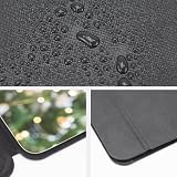 OWLKELA Portable Folding Mirror 16x11cm Black PU Leather Travel Vanity view 5