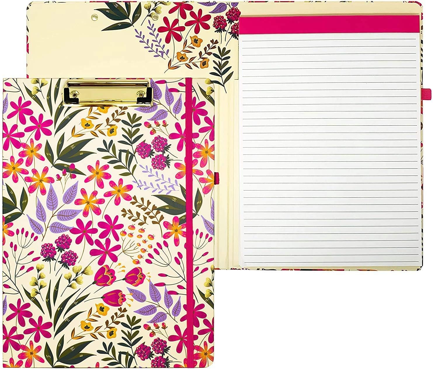 Steel Mill & Co Cute Clipboard Folio with Refillable Lined Notepad and