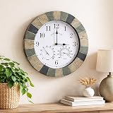 HomeZone Modern Round Slate Effect Wall Clock 35cm Battery Operated Indoors view 7