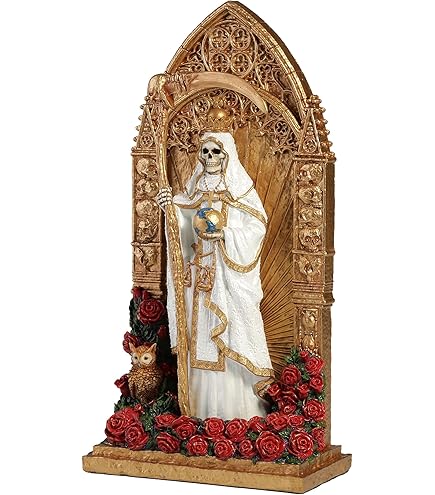 Santa Muerte sitting on Throne Veronese Design | Boutique - Boutique