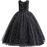 Glamulice Christmas Flower Girls Sparkle Tulle Dress Vintage Dresses Kids Holiday Party Photo Shoot Ball Gown