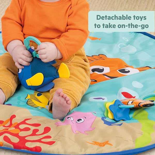 BRIGHT STARTS DISNEY BABY FINDING NEMO MR. RAY OCEAN LIGHTS & MUSIC GYM, AGES NEWBORN +
