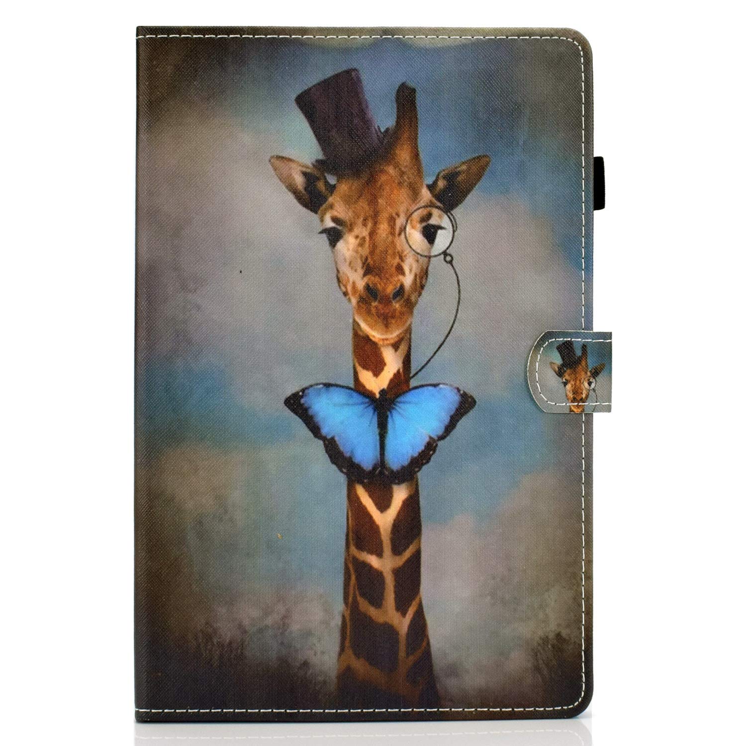 Case for New iPad 10.2" 2019 (7th Generation) Bspring Premium PU Leather Soft Back Cover Protective Smart Flip Wallet Case with Auto Wake/Sleep for Apple iPad 10.2 inch 2019 Release,Giraffe — image 1