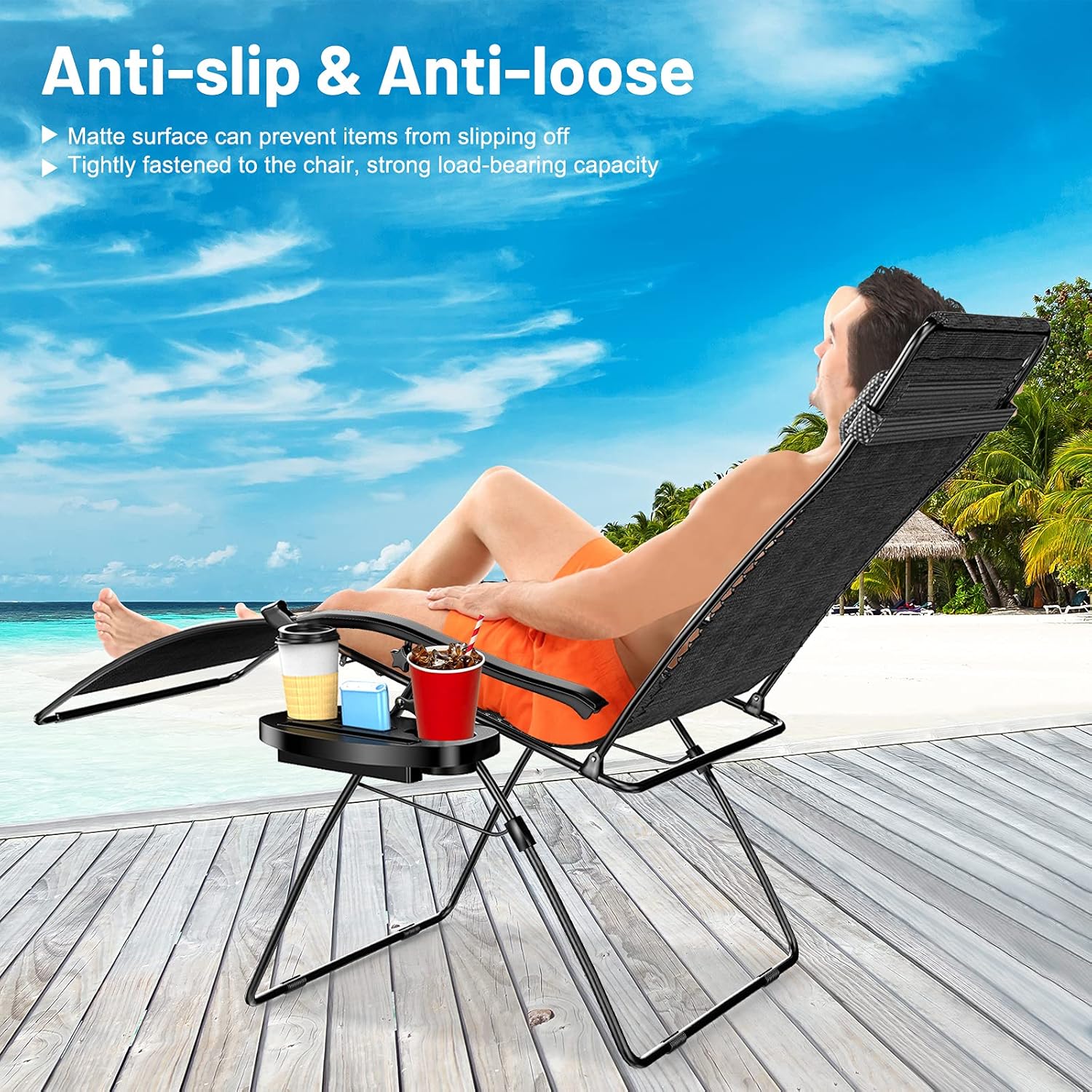 Keten 2 Pack Zero Gravity Chair Tray, Upgraded Version Cup Holder for Zero Gravity Chair Large Utility Clip On Chair Table/Tray for Carrying iPhone 7Plus/ iPad/Water Cups/Books: Kitchen & Dining