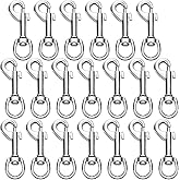 Therwen Heavy Duty 2.76 Inch Flag Hooks Clasp Single Ended Clip Hooks Multipurpose Bolt Snap for Keychain Camera Strap Linking Pet Leash (20)