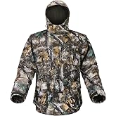 Insulated Hunting Jacket Warm Fleece Lined Windproof Hunting Clothes Orange | Avizon Triple-Layer Insulation Hunting Coat, Comfortable Fit Weather Seal Windproof Warm Fleece Lined Fabric Adjustable Hood