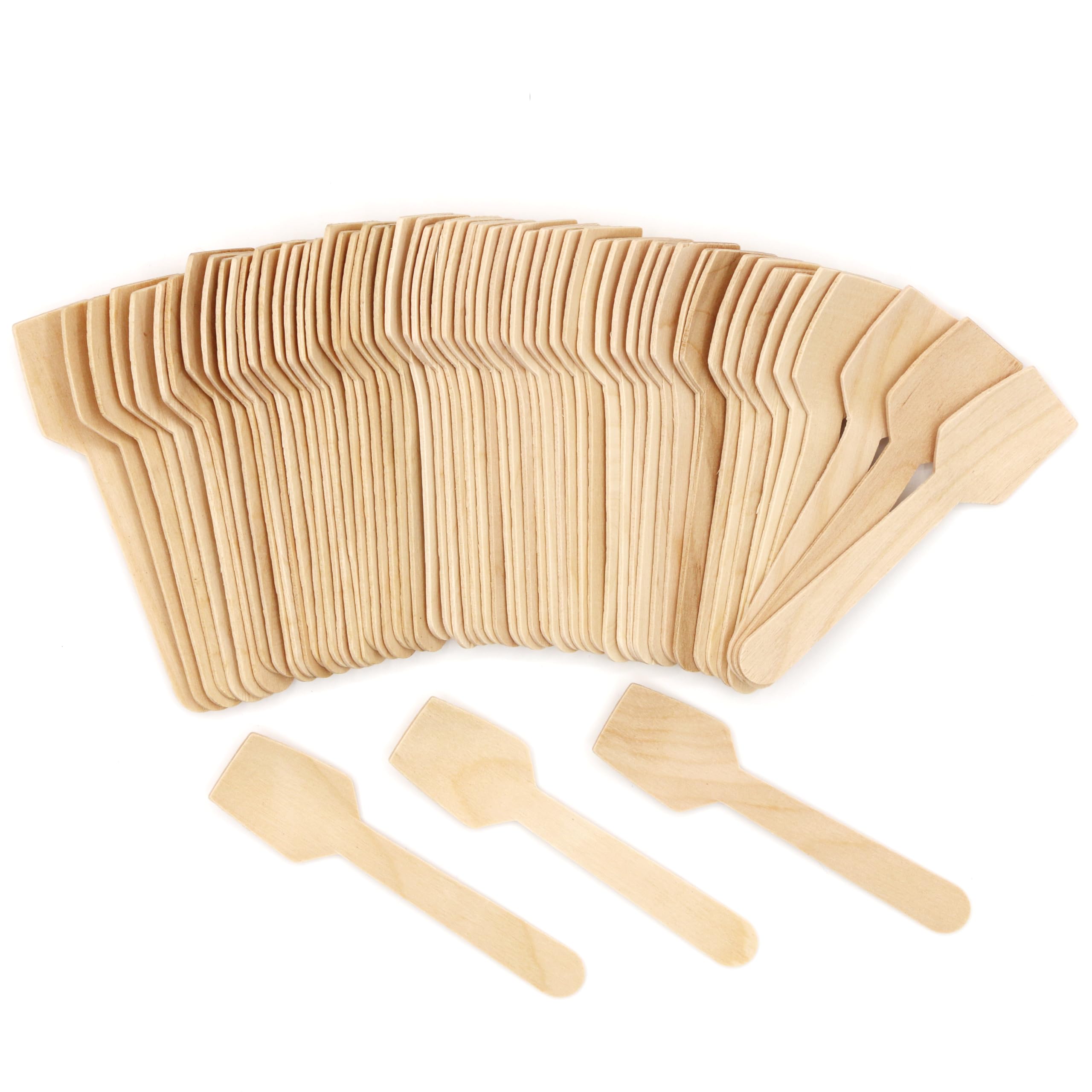 Photo 1 of TANGTEA 200 Pcs Wooden Ice Cream Spoons - 3.8 Inch Biodegradable & Compostable Mini Wooden Spoons for Tasting, Desserts, and Sampling