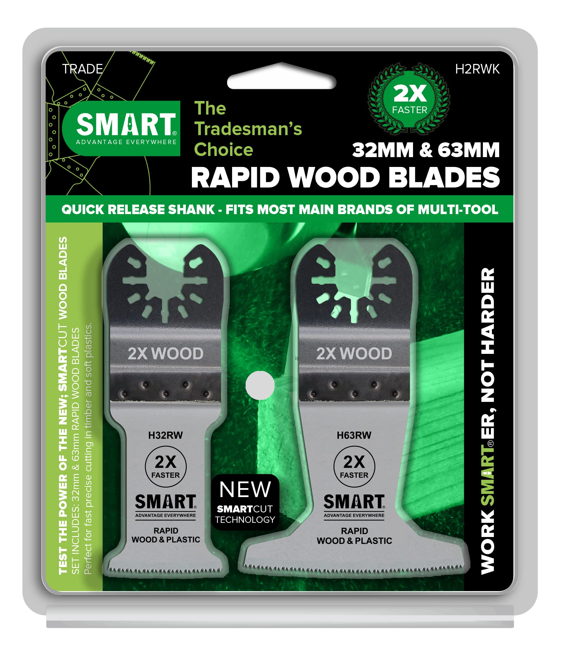 Smart H2RWK Trade 2 Piece Rapid Wood Blade Kit - Packaging May Vary