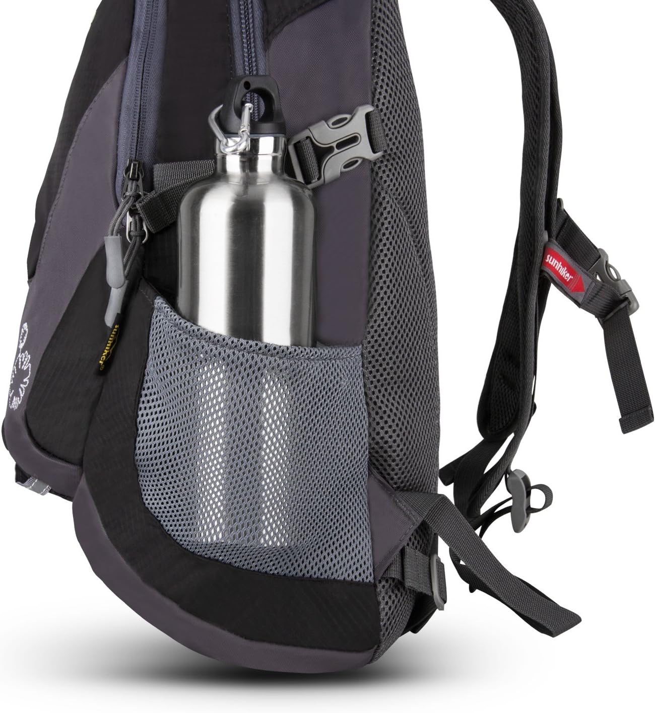 Cycling Hiking Backpack Sunhiker Water Resistant Travel Backpack Lightweight SMALL Daypack M0714 (Black)