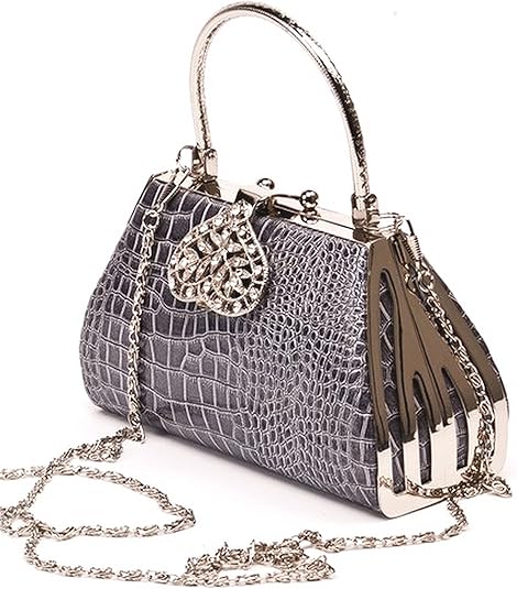 grey snake print bag