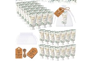 Dansib 48 Sets Baby Shower Hand Cream Wedding Hand Cream Gifts Baby Shower Party Favors for Guests Bridal Shower Favors Travel Size Hand Lotion Bulk for Wedding Baby Shower(Eucalyptus Leaves)