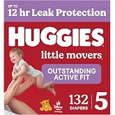 Huggies Little Movers Diapers Size 5, 132 Count (2 Packs of 66)