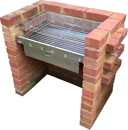 Sunshinebbqs Stainless Steel Brick Bbq Oven Cupboard Kit With Stainless Steel Cooking Grill Amazon Co Uk Garden Outdoors