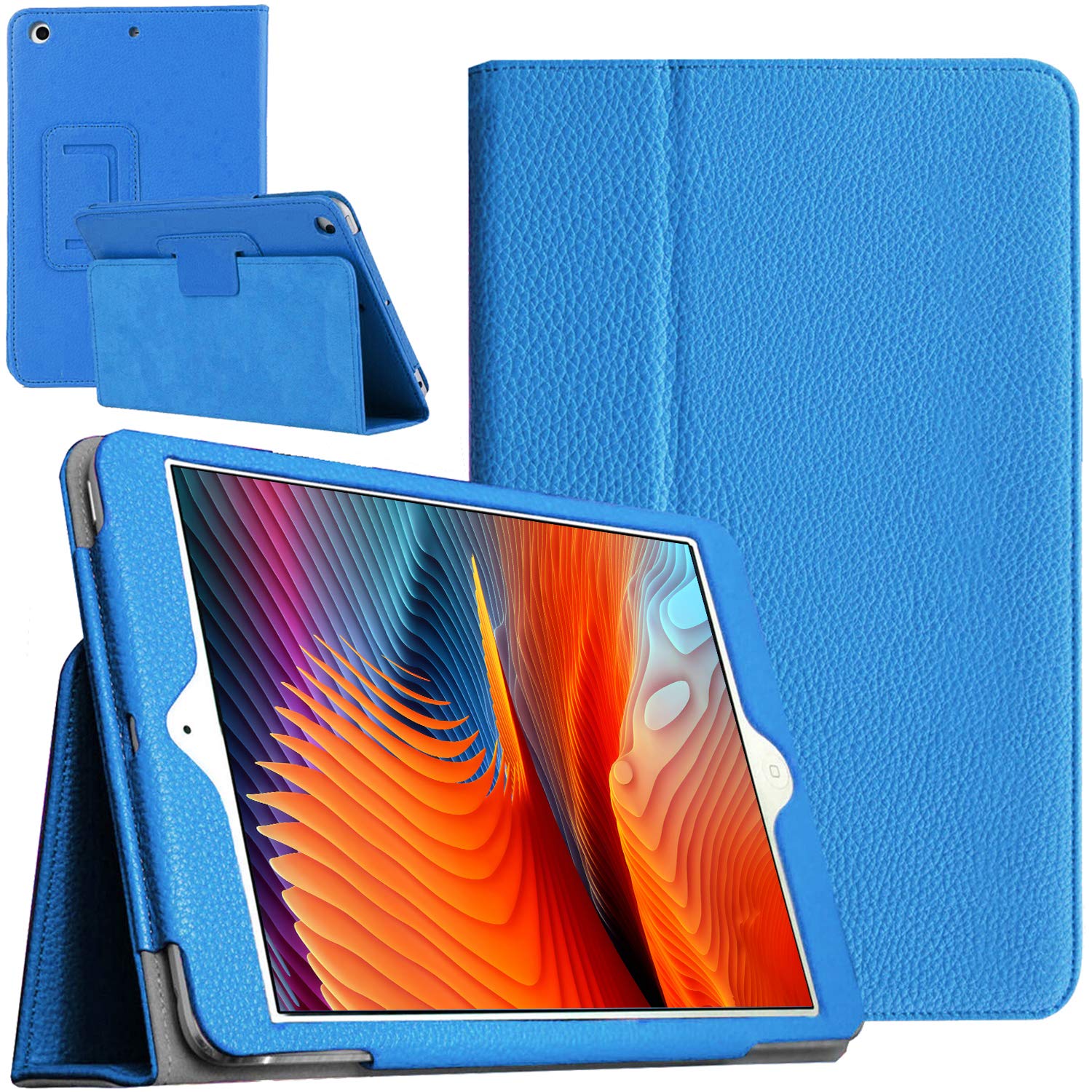 FSPRO Case for iPad 9th Generation, Premium Leather Smart Magnetic Folio Stand Case for iPad 10.2 Inch for iPad 9th/8th/7th Gen, Case for iPad Air 3 (2019) - With Auto Wake/Sleep (Light Blue).
