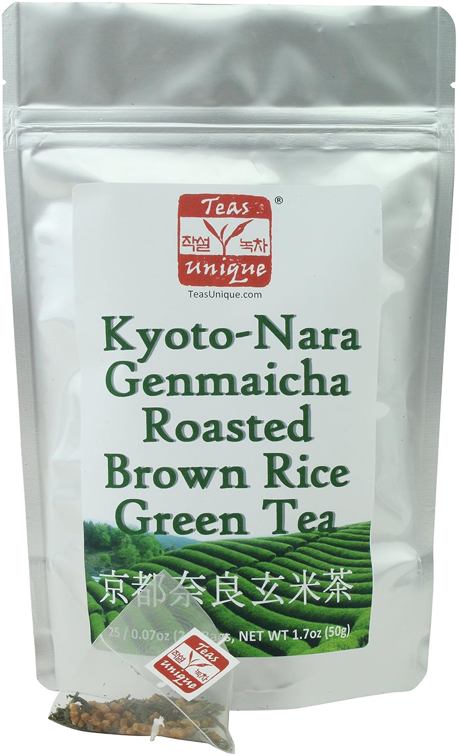 Teas Unique Japanese KyotoNara Genmaicha Green Tea with Roasted Brown Rice, 25 Tea Bags (50g) Teas Unique Japanese KyotoNara Genmaicha Green Tea with Roasted Brown Rice, 25 Tea Bags (50g)