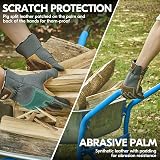 Vgo Gardening Gloves Touchscreen Thornproof Pig Leather Dexterity Breathable view 3