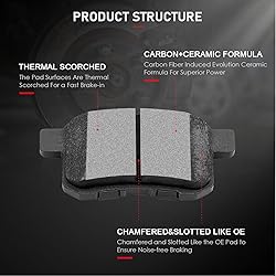 cciyu D1336 Rear Ceramic Disc Brake Pads Kit For