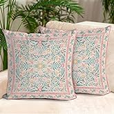 COARVXA Floral Pillow Covers 20x20 Set of 2,Blush Pink Farmhouse Decor Pillow Covers Decorative Double Sided Pattern Cushion Cover Soft Pillow Case for Living Sofa Room Bed Porch Patio Pillow Cover