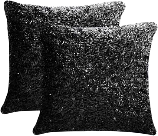 Amazon Com Cotton Craft 2 Pack Peacock Hand Beaded Decorative
