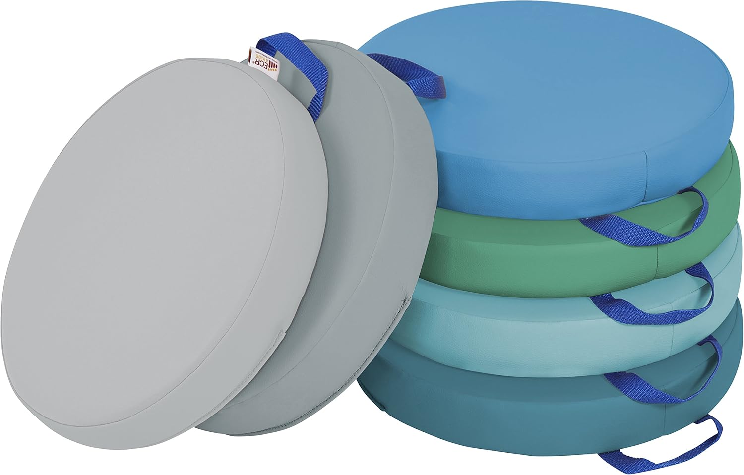 ECR4Kids SoftZone Floor Cushions with Handles Foam Circle