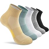 Gonii Ankle Socks Womens Athletic Thick Cushioned Running Hiking Low Cut 5-Pairs