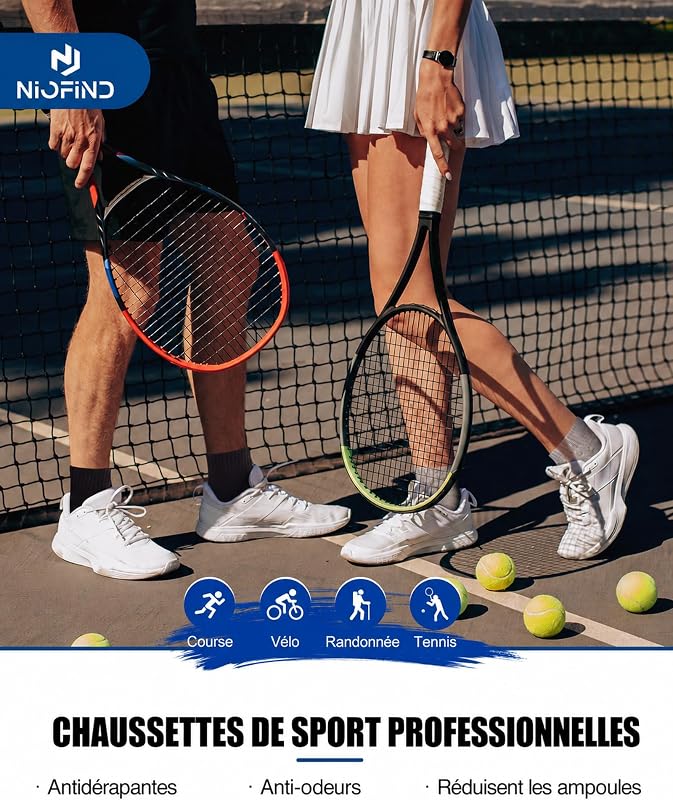 Chaussettes Quarter Sport Homme & Femme, Coton et Rembourrage — photo 7 sur 8