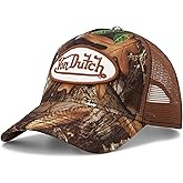 Von Dutch Realtree Camo Trucker Hat, Curved Brim, Snapback | Structured Front Panel Holds Its Shape for Casual or Outdoor Trips, Durable Build, Secure Adjustable Fit for Most Heads