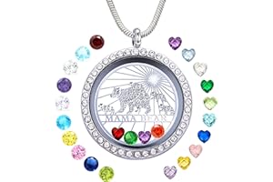 Veeshy Best Mom Mother Gift, Floating Charms Locket for Women