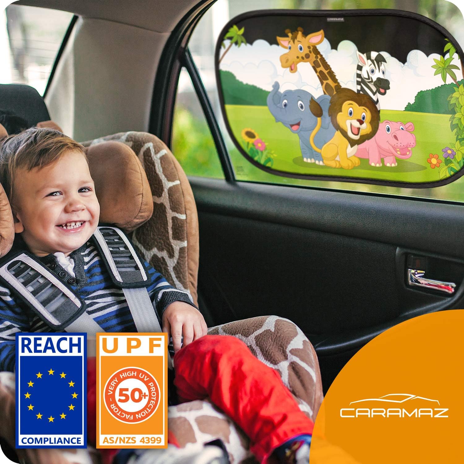 Car Window Shades for Baby with Certified UV Protection, Optimal Darkness with Suction Cups in Universal Size 51 x 31 cm - Image 3