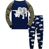 Popshion Boys Pajamas 100% Cotton Planet Pjs Toddler 2 Piece Sleepwear Kids Clothes Set Size 3t -10t