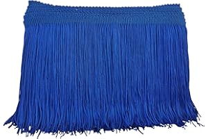 MONIDOOR Chainette Fringe Trim 6 Inch 10 Yards Tassel Fringe Trim for Sewing Craft DIY Decoration(901 Navy Blue)