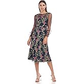 JS Collections Women's Evelyn Illusion Midi Dress
