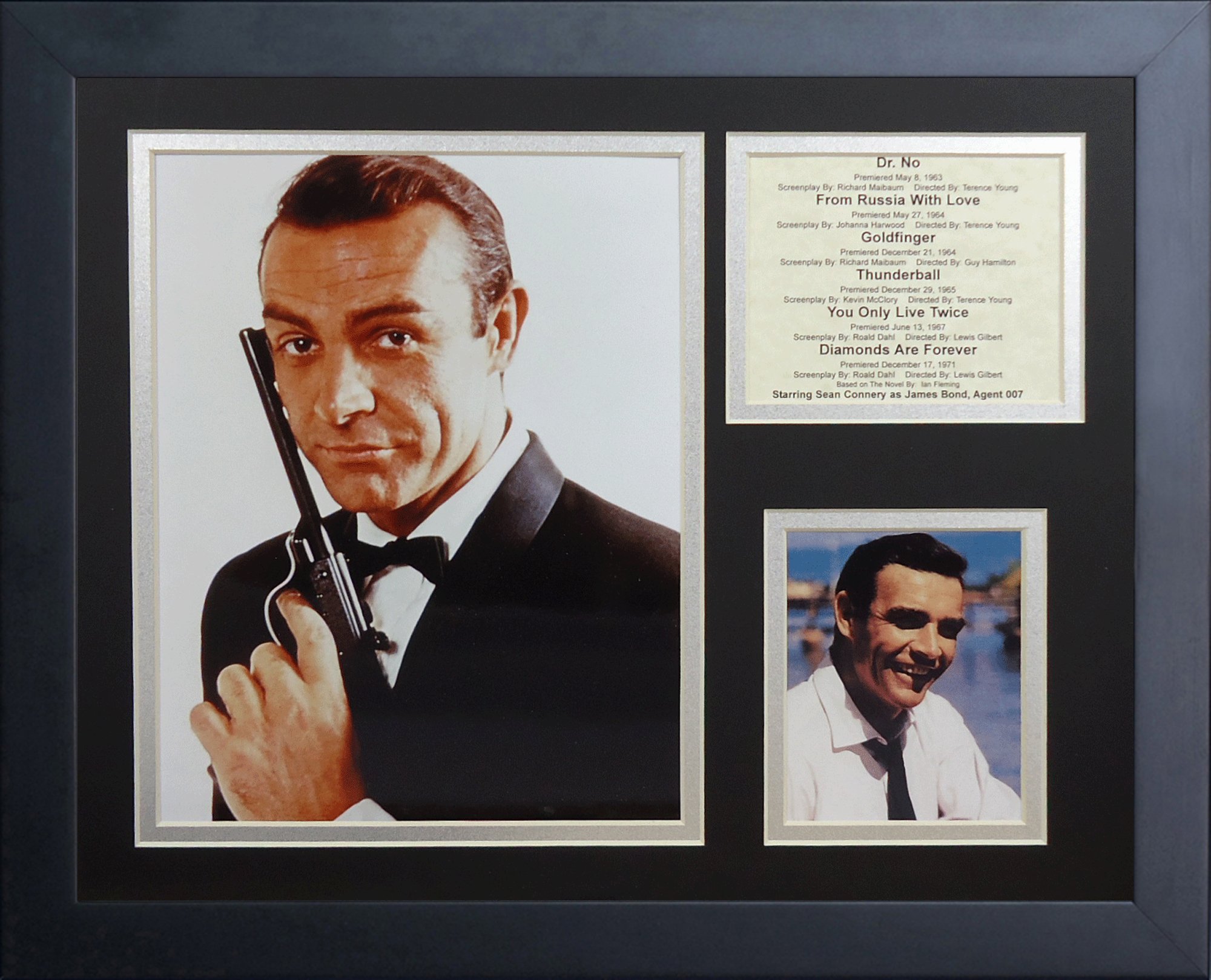 Legends Never Die "James Bond Sean Connery Framed Photo Collage, 11 x 14-Inch