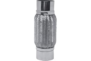 RP Remarkable Power, RK7556 Exhaust Flex Pipe 3.5" x 8" Heavy Duty Stainless Steel 12"OL replacement