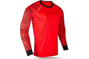Kalci Soccer Goalie Shirt, Padded Goalkeeper Jersey, Youth/Adult & Kids Sizes, Long Sleeve Football Padded Shirt Mens