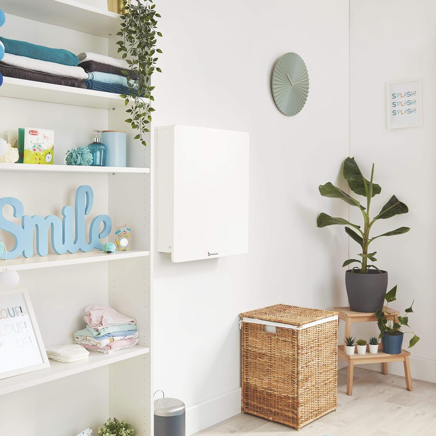 Badabulle Wall Mounted Changing Table with Changing Mat BigaMart