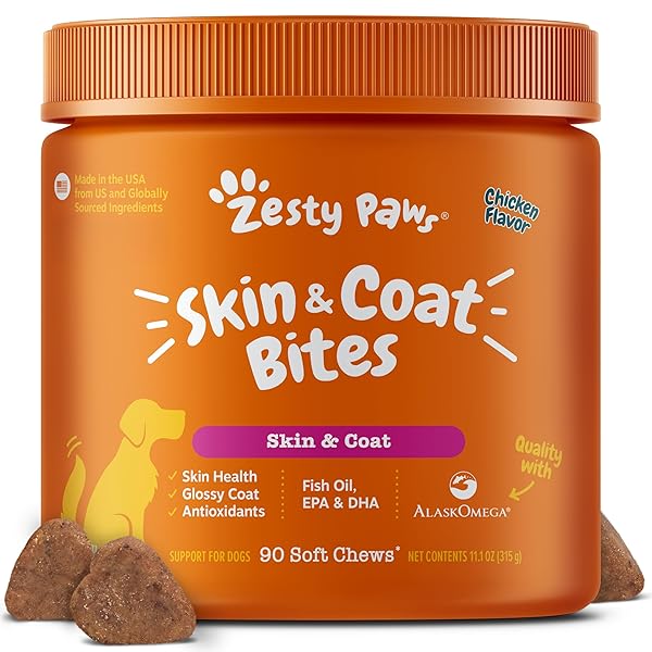 ZESTY PAWS OMEGA 3 ALASKAN FISH OIL CHEW...