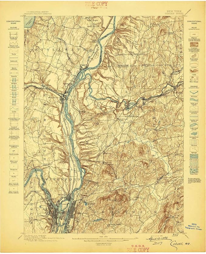YellowMaps Cohoes NY topo map, 162500 Scale, 15 X 15