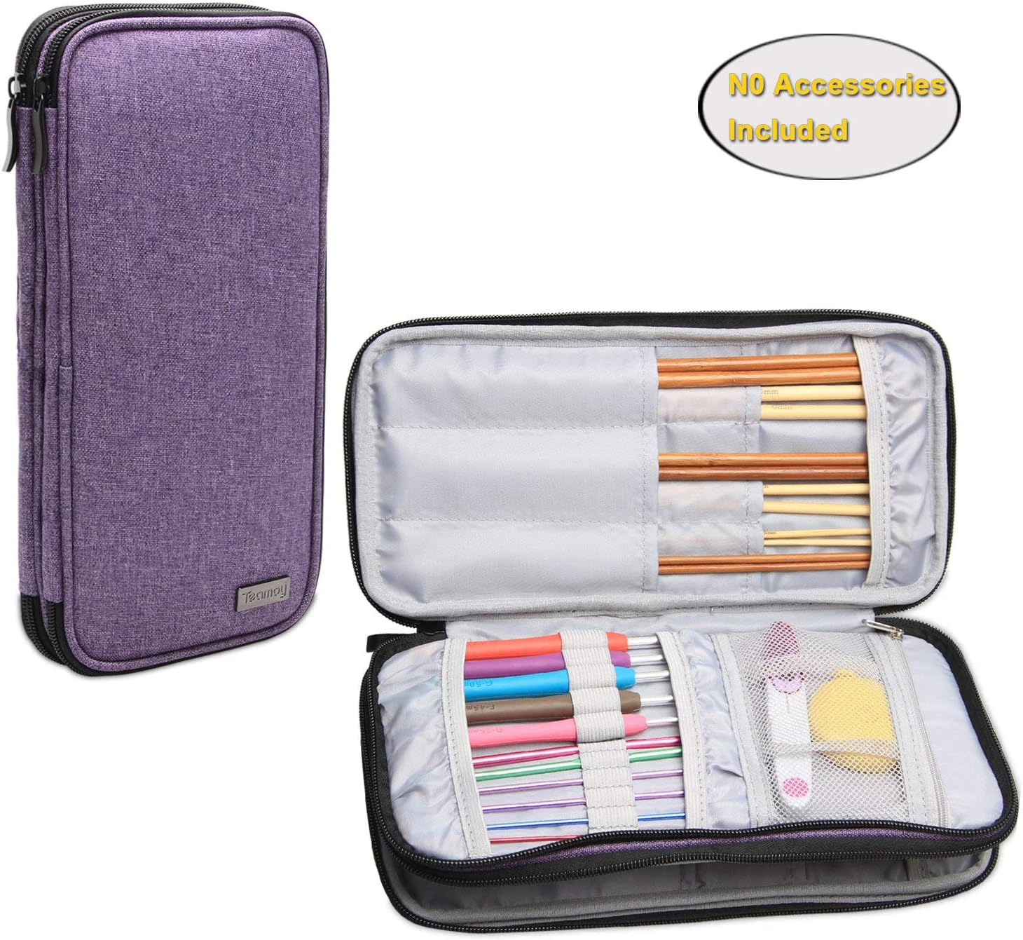 Teamoy Knitting Needles Case Up To 10 Inch Travel Organizer Storage Bag For Circular And Straight Knitting Needles Crochet Hooks And Knitting Teamoy Knitting Needles Case Up To 10 Inch Travel Organizer Storage Bag For Circular And Straight Knitting Needles Crochet Hooks And Knitting